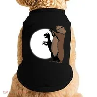 GroundhogS Dinosaur Shadow Puppet Funny Groundhog Day Doggie Tank thumb 0