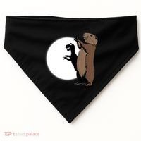 GroundhogS Dinosaur Shadow Puppet Funny Groundhog Day USA-Made Doggie Bandana thumb 0