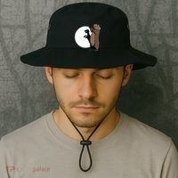 GroundhogS Dinosaur Shadow Puppet Funny Groundhog Day Bucket Hat thumb 2