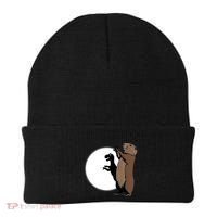 GroundhogS Dinosaur Shadow Puppet Funny Groundhog Day Beanie thumb 0