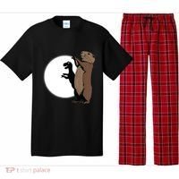 GroundhogS Dinosaur Shadow Puppet Funny Groundhog Day Pajama Set thumb 0