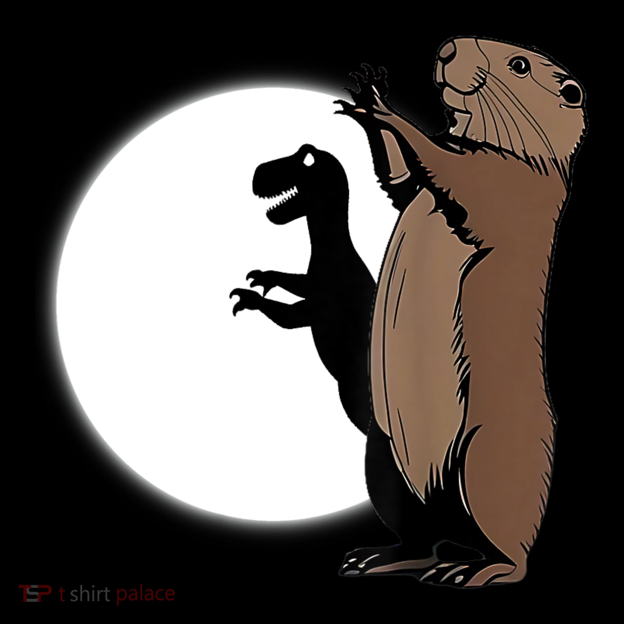 GroundhogS Dinosaur Shadow Puppet Funny Groundhog Day Women's Hoodie