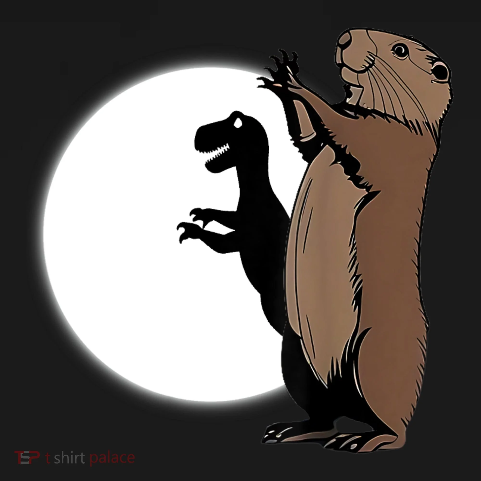 GroundhogS Dinosaur Shadow Puppet Funny Groundhog Day Women's Hoodie