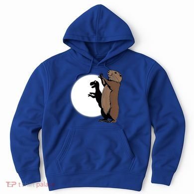 GroundhogS Dinosaur Shadow Puppet Funny Groundhog Day Hoodie