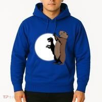 GroundhogS Dinosaur Shadow Puppet Funny Groundhog Day Hoodie thumb 2