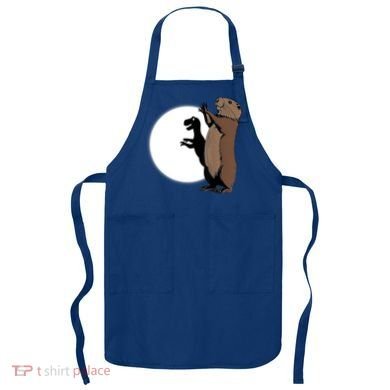 GroundhogS Dinosaur Shadow Puppet Funny Groundhog Day Apron