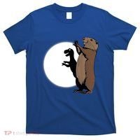 GroundhogS Dinosaur Shadow Puppet Funny Groundhog Day T-Shirt thumb 0