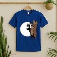 GroundhogS Dinosaur Shadow Puppet Funny Groundhog Day T-Shirt thumb 2