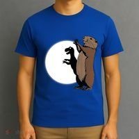 GroundhogS Dinosaur Shadow Puppet Funny Groundhog Day T-Shirt thumb 3