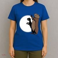 GroundhogS Dinosaur Shadow Puppet Funny Groundhog Day T-Shirt thumb 4