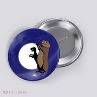 GroundhogS Dinosaur Shadow Puppet Funny Groundhog Day Button thumb 0