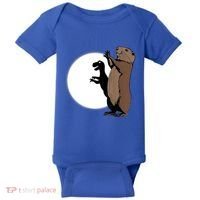 GroundhogS Dinosaur Shadow Puppet Funny Groundhog Day Baby Bodysuit thumb 0