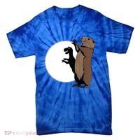 GroundhogS Dinosaur Shadow Puppet Funny Groundhog Day Tie-Dye T-Shirt thumb 0