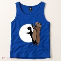GroundhogS Dinosaur Shadow Puppet Funny Groundhog Day Tank Top thumb 2