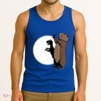 GroundhogS Dinosaur Shadow Puppet Funny Groundhog Day Tank Top thumb 3