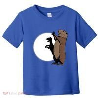 GroundhogS Dinosaur Shadow Puppet Funny Groundhog Day Toddler T-Shirt thumb 0