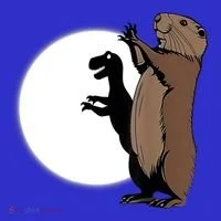 GroundhogS Dinosaur Shadow Puppet Funny Groundhog Day Women's Long Sleeve Shirt thumb 2