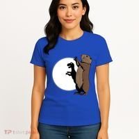 GroundhogS Dinosaur Shadow Puppet Funny Groundhog Day Women's T-Shirt thumb 4