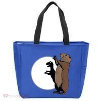 GroundhogS Dinosaur Shadow Puppet Funny Groundhog Day Tote Bag thumb 0