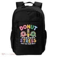 Groovy Donut Stress Just Do Your Best Testing Day Teachers Backpack thumb 0
