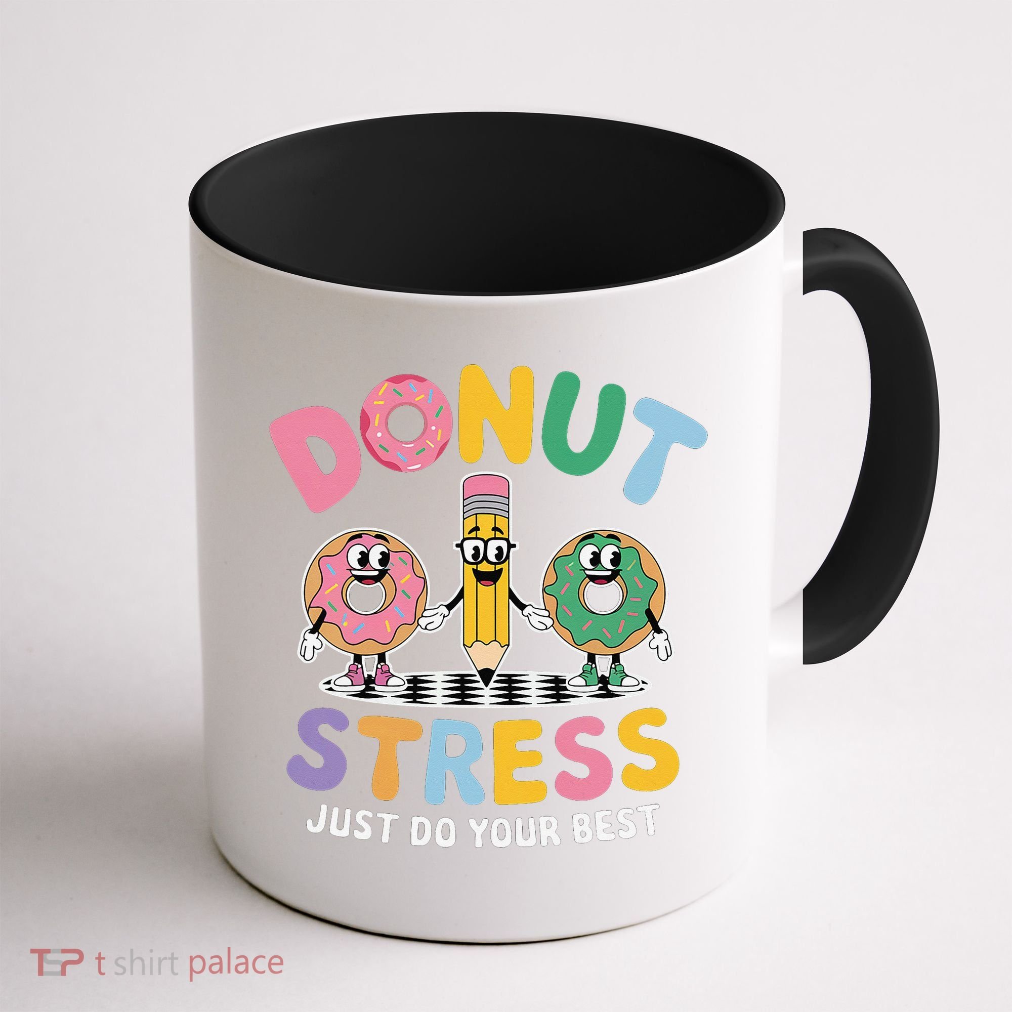 Groovy Donut Stress Just Do Your Best Testing Day Teachers Coffee Mug