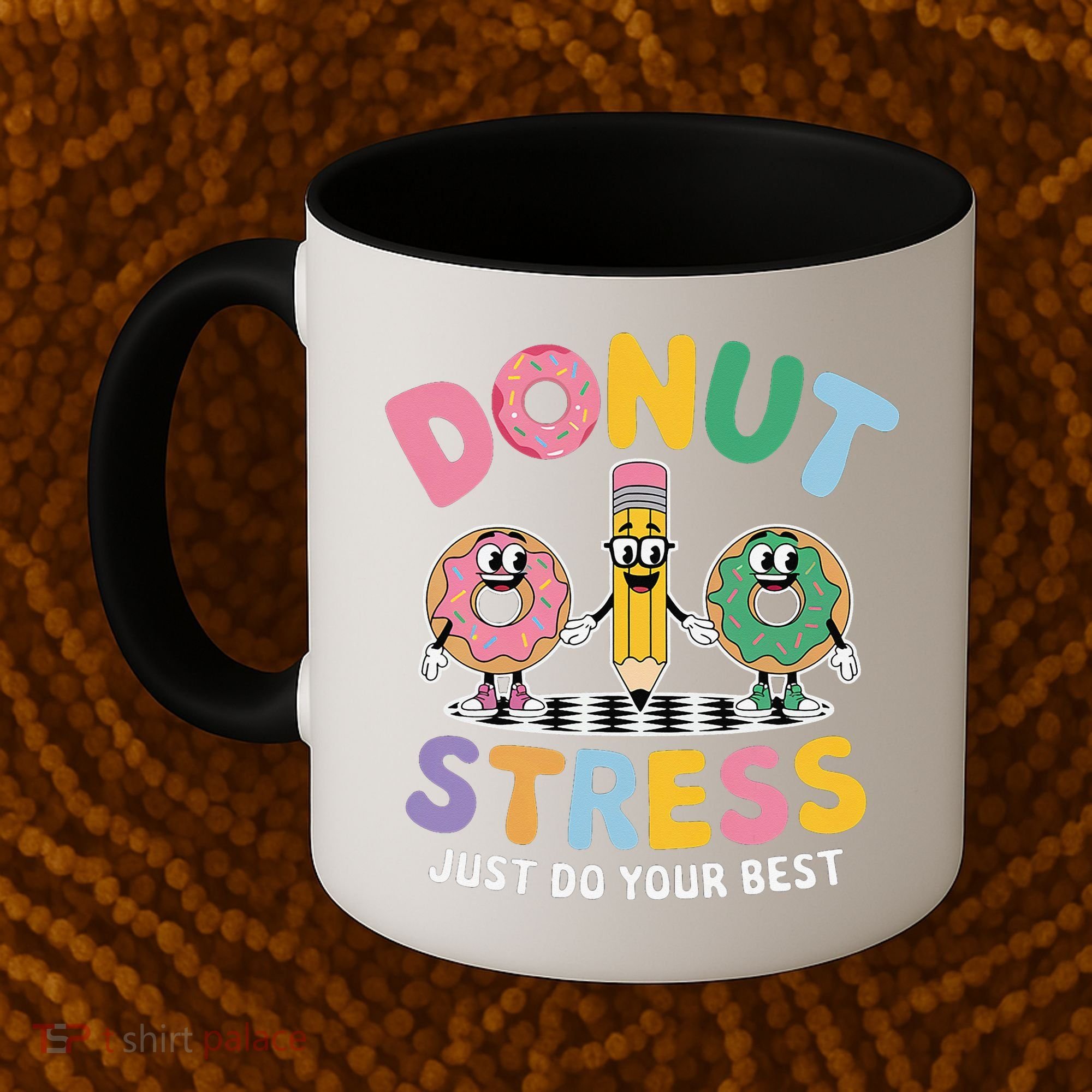 Groovy Donut Stress Just Do Your Best Testing Day Teachers Coffee Mug