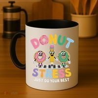Groovy Donut Stress Just Do Your Best Testing Day Teachers Coffee Mug thumb 4