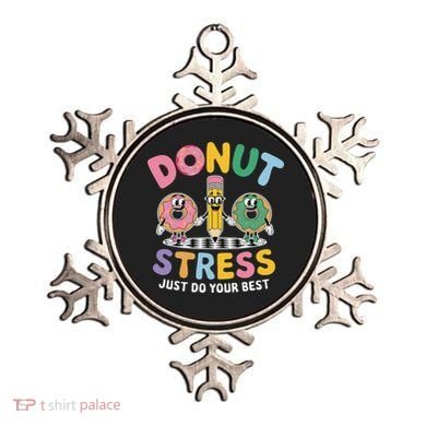 Groovy Donut Stress Just Do Your Best Testing Day Teachers Ornament