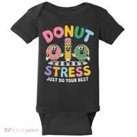 Groovy Donut Stress Just Do Your Best Testing Day Teachers Baby Bodysuit thumb 0
