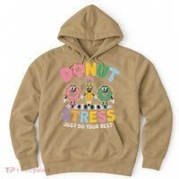 Groovy Donut Stress Just Do Your Best Testing Day Teachers Hoodie thumb 0