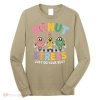 Groovy Donut Stress Just Do Your Best Testing Day Teachers Long Sleeve Shirt thumb 0