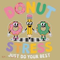Groovy Donut Stress Just Do Your Best Testing Day Teachers Mousepad thumb 1