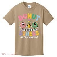 Groovy Donut Stress Just Do Your Best Testing Day Teachers Kids T-Shirt thumb 0