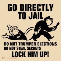 Go Directly To Jail TRUMP, Lock Him Up Tote Bag thumb 4