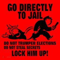 Go Directly To Jail TRUMP, Lock Him Up Santa Hat thumb 1