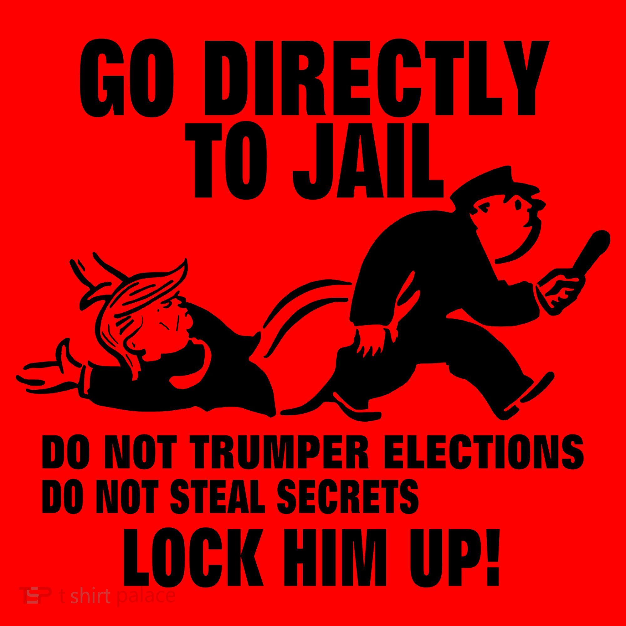 Go Directly To Jail TRUMP, Lock Him Up Santa Hat