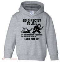 Go Directly To Jail TRUMP, Lock Him Up Toddler Hoodie thumb 0