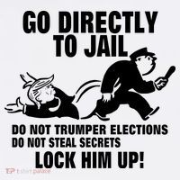 Go Directly To Jail TRUMP, Lock Him Up Apron thumb 3