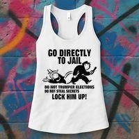 Go Directly To Jail TRUMP, Lock Him Up Women's Tank Top thumb 3