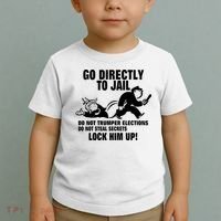 Go Directly To Jail TRUMP, Lock Him Up Toddler T-Shirt thumb 2