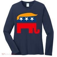 GOP Donald Trump Republican Elephant Women's Long Sleeve Shirt thumb 0