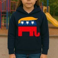 GOP Donald Trump Republican Elephant Kids Hoodie thumb 3