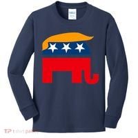 GOP Donald Trump Republican Elephant Kids Long Sleeve Shirt thumb 0
