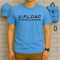 Girl Dad The One Where I'm Outnumbered Dad Of Girls Daddy Cool Gift T-Shirt thumb 5