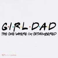 Girl Dad The One Where I'm Outnumbered Dad Of Girls Daddy Cool Gift Tank Top thumb 6