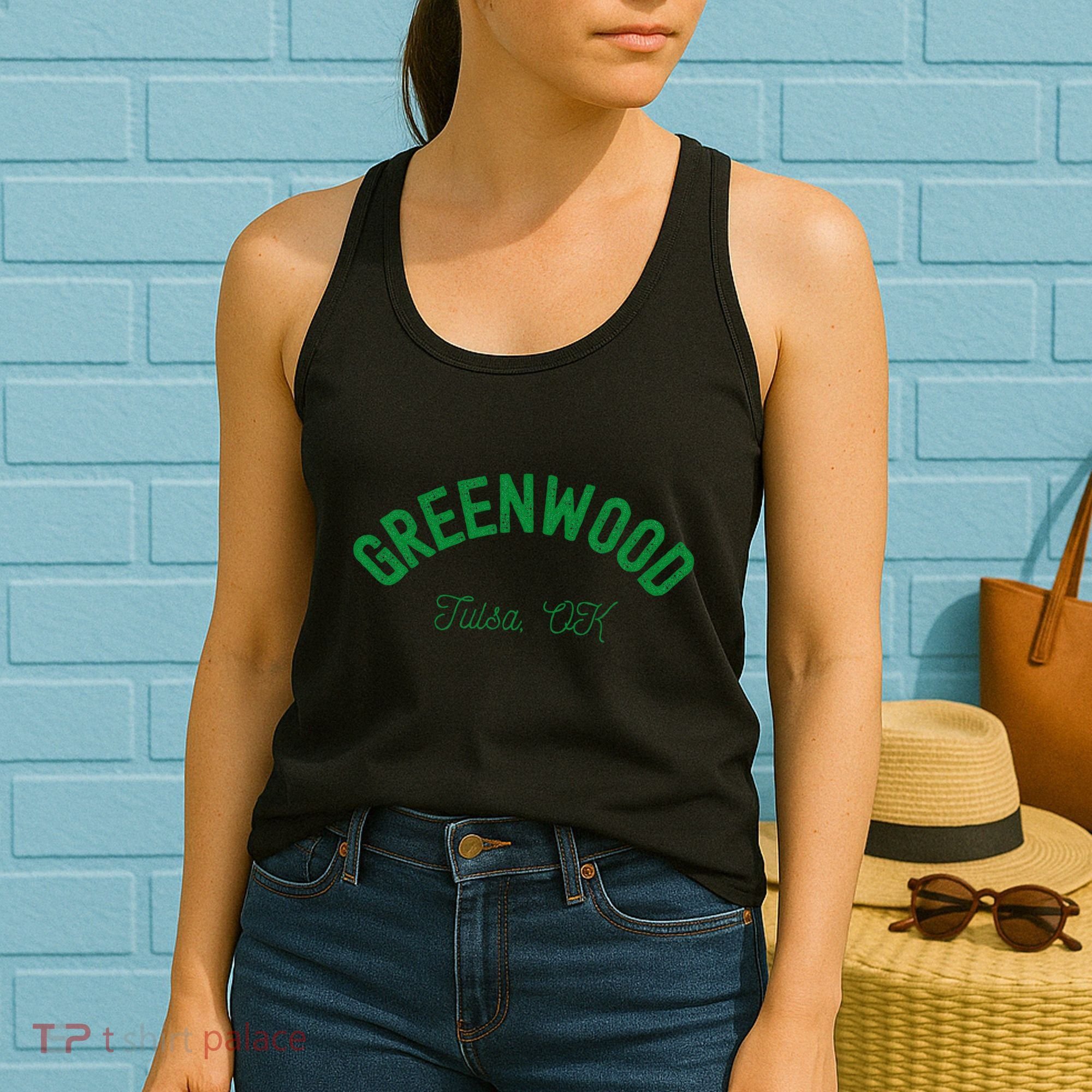 Greenwood District. Tulsa Oklahoma. Black Wall Street. Women's Tank Top