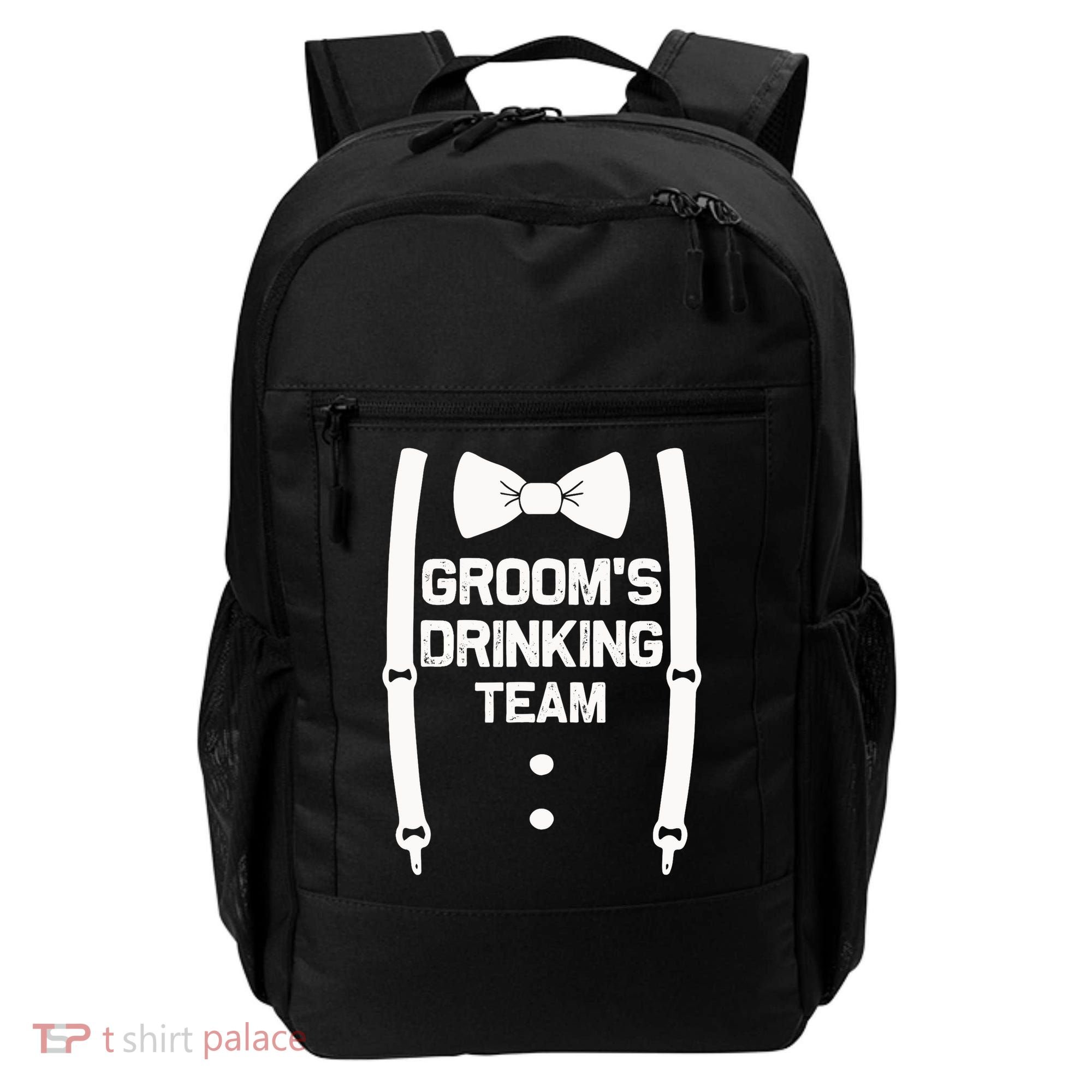 Groom's Drinking Team | Bachelor Party Squad | Wedding Backpack