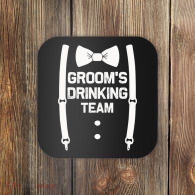 Groom's Drinking Team | Bachelor Party Squad | Wedding Coaster