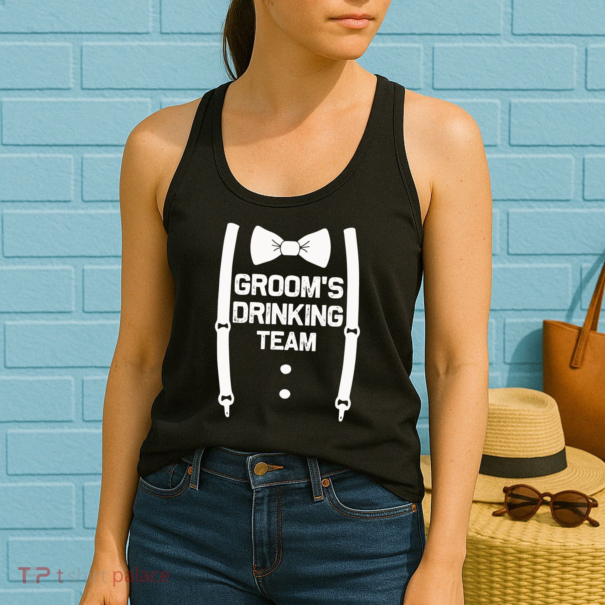 Groom's Drinking Team | Bachelor Party Squad | Wedding Women's Tank Top