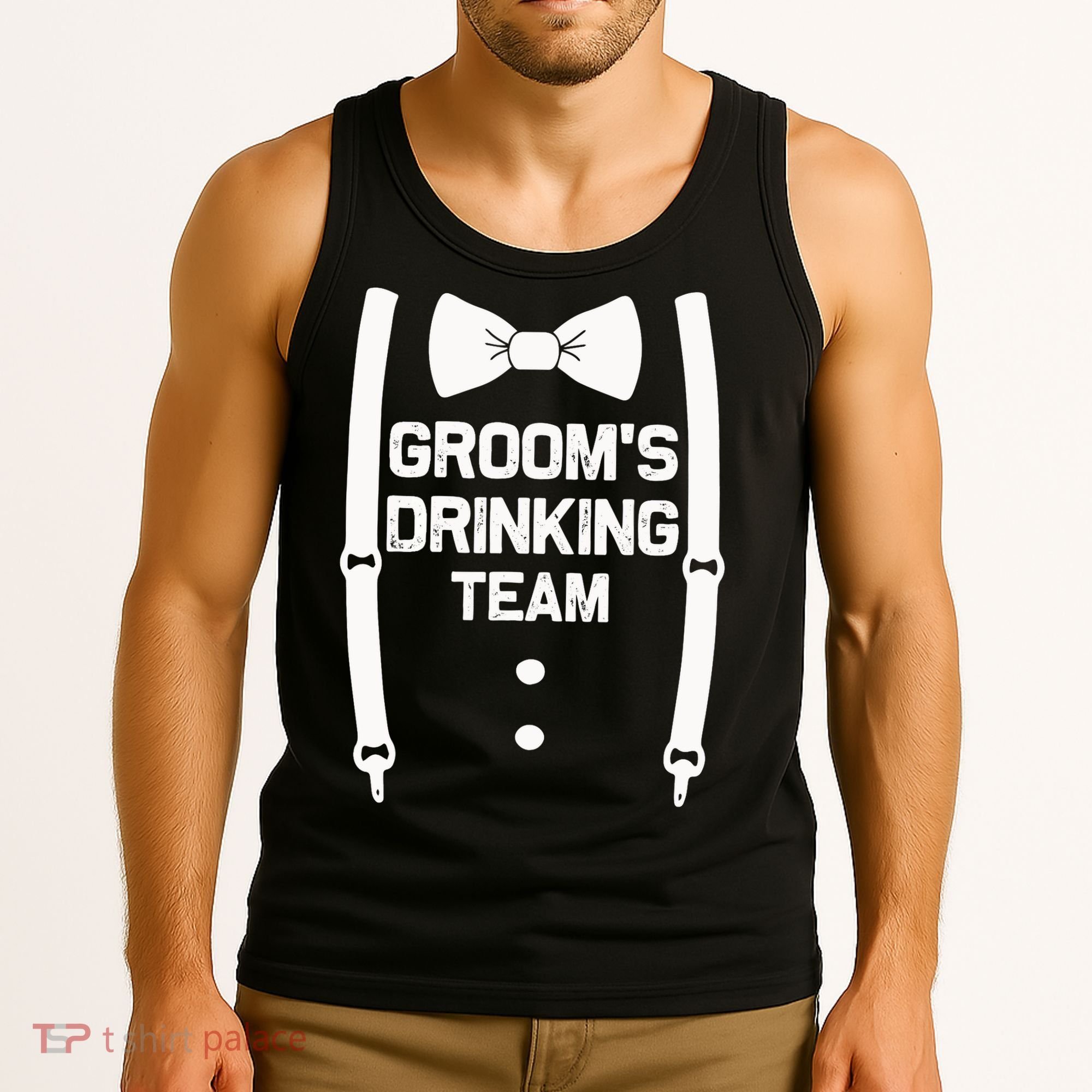 Groom's Drinking Team | Bachelor Party Squad | Wedding Tank Top
